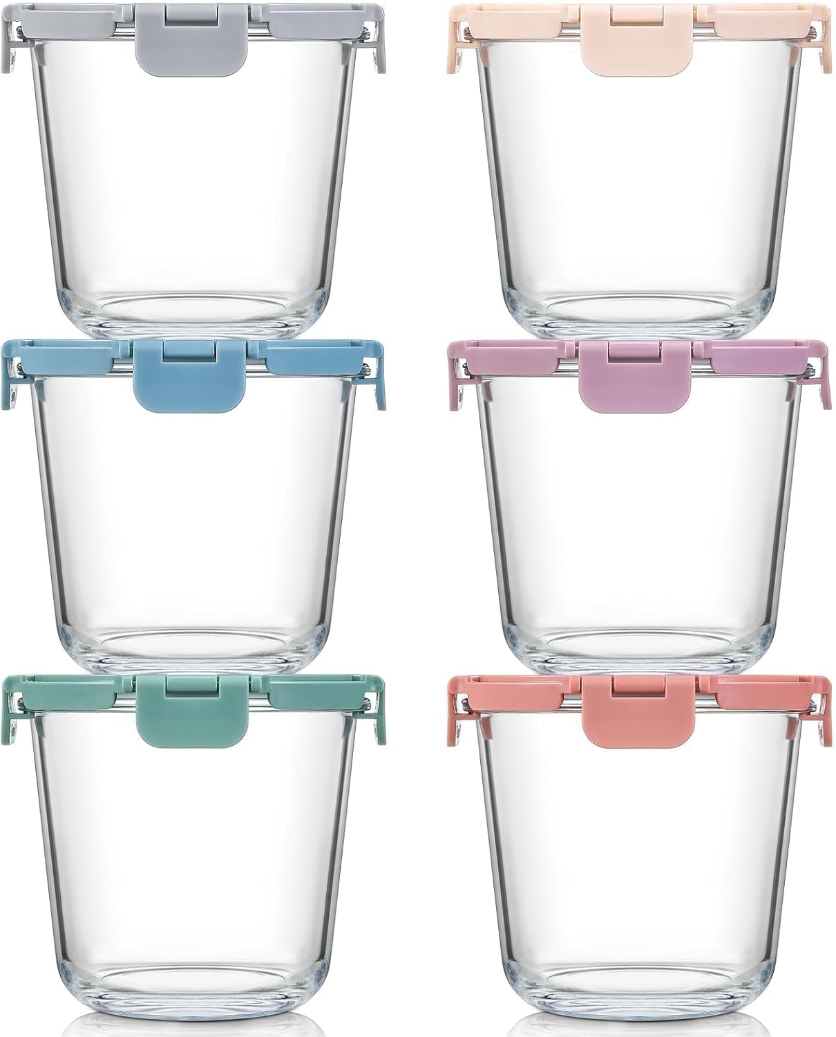 [UPGRADED LID] 6 Sets 3 Cup/24 - đánh giá và giá Food Storage Glass Container Set