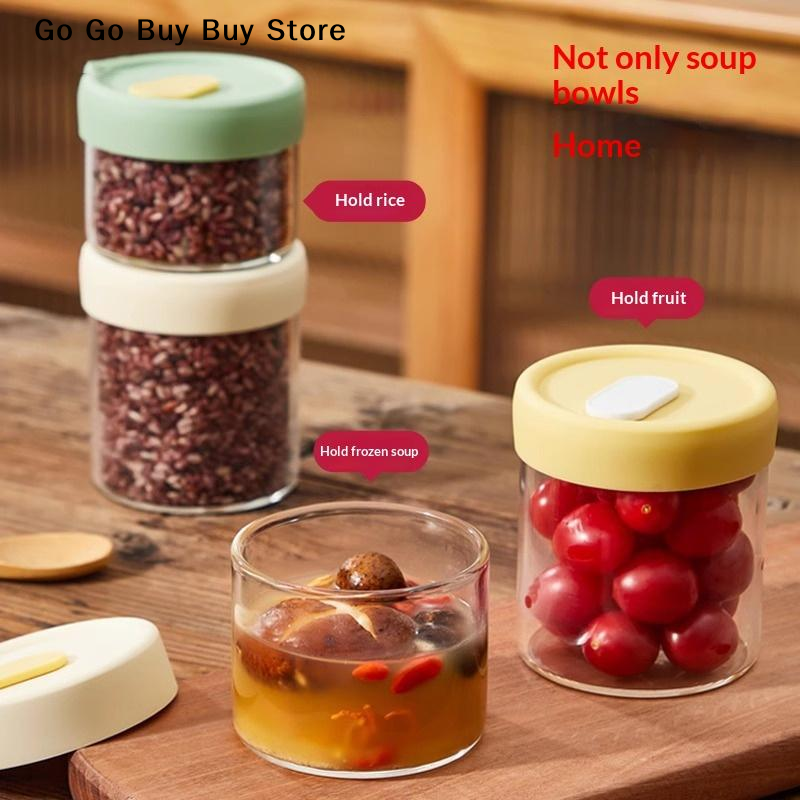 【ST】1Pc 240/400ML Glass Food S - đánh giá và giá Food Storage Containers With Lids