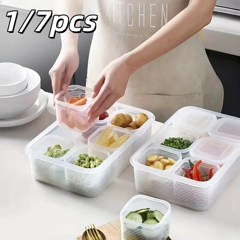 1/7pcs Food Storage Container  - đánh giá và giá Food Storage Box Plastic
