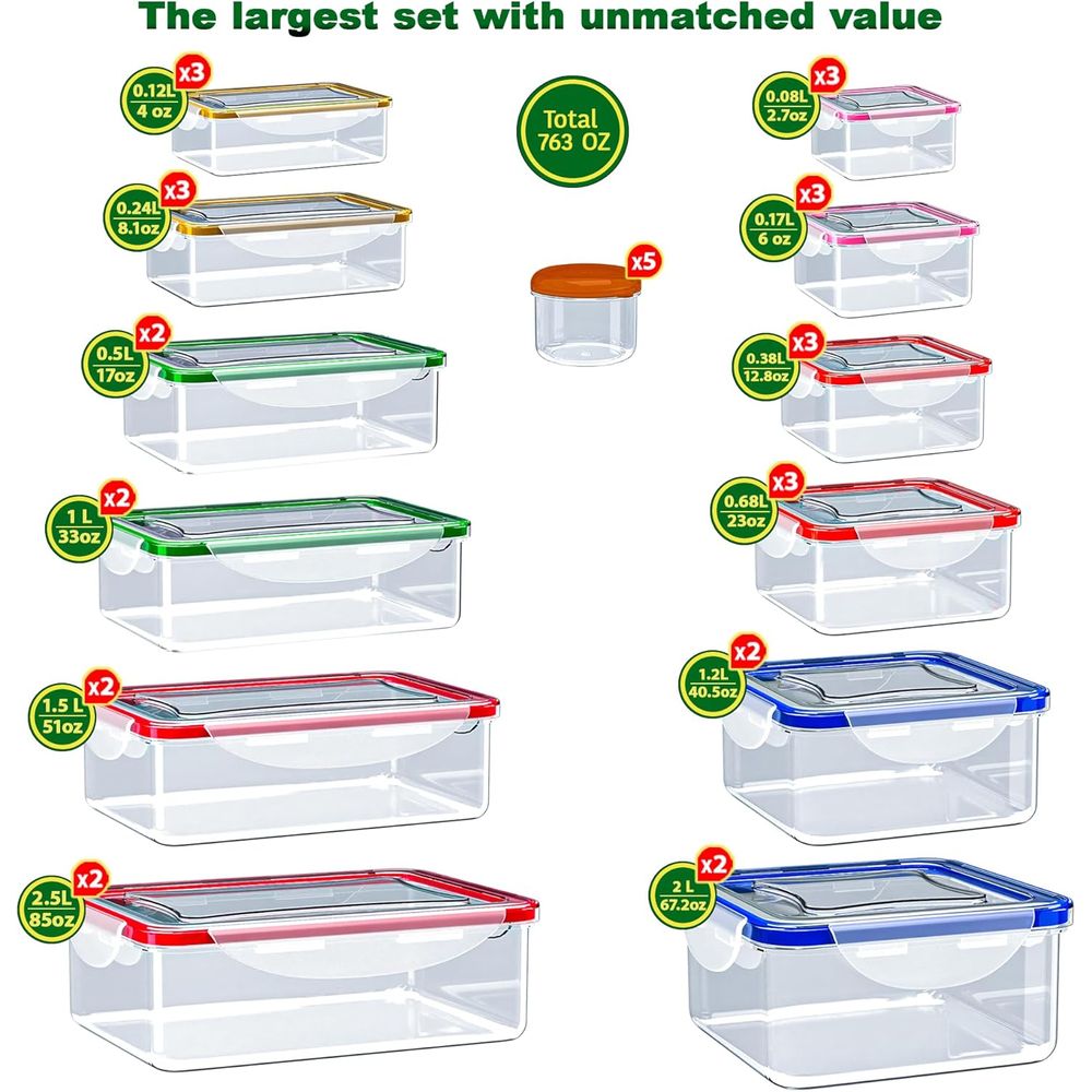70 Pcs Large Food Storage Cont - đánh giá và giá Food Storage Box Plastic